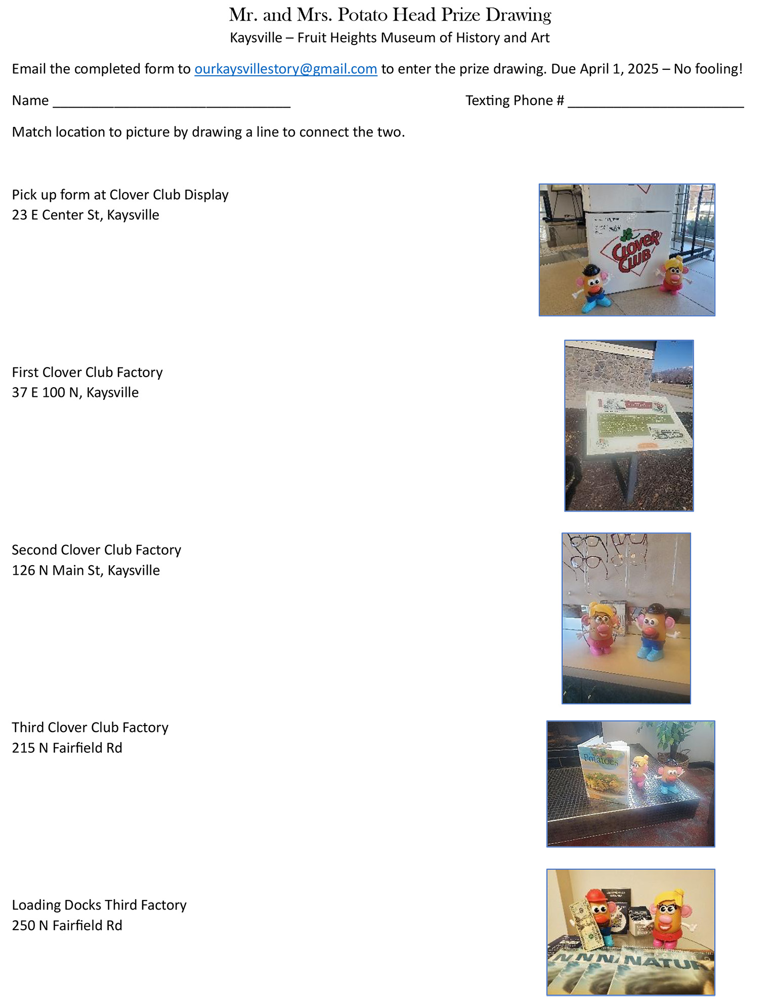 03-2025-clover-club-potato-head-prize-form Cabin open house schedule for 2024 summer.