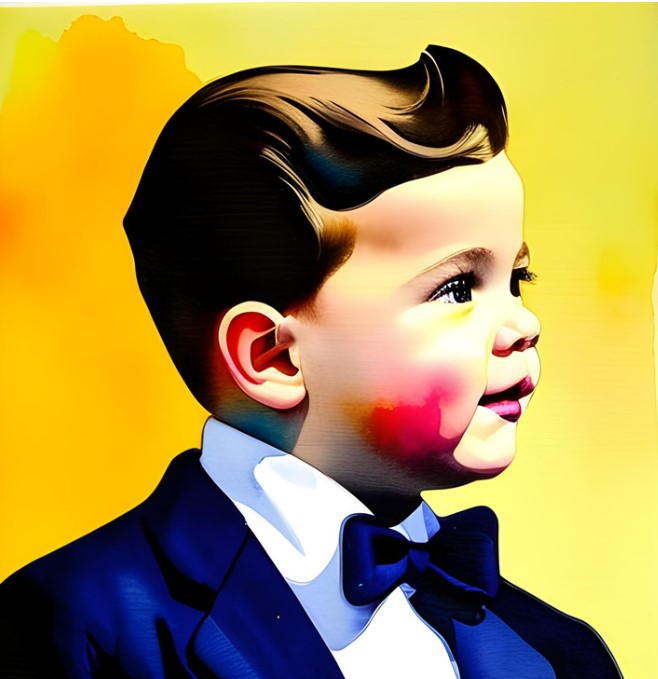 AI portrait of young boy